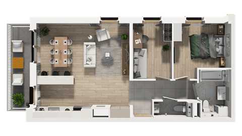 Plan 3 pok. 64m²