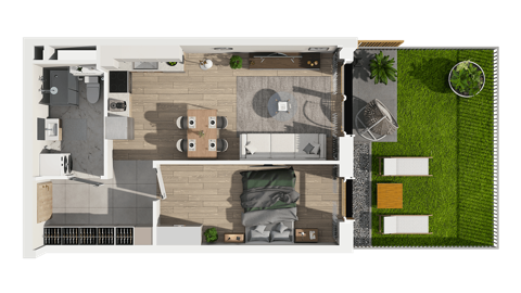 Plan 2 pok. 40m²