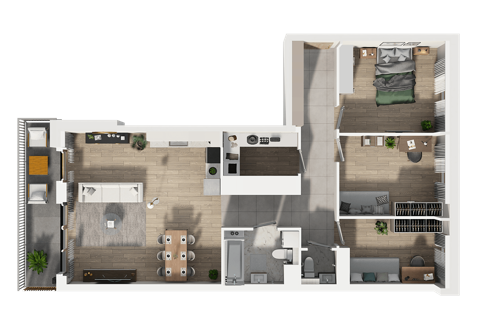Plan 4 pok. 89m²