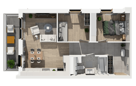 Plan 3 pok. 54m²