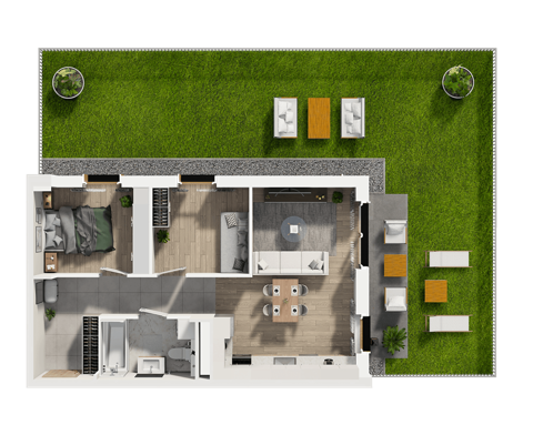 Plan 3 pok. 54m²