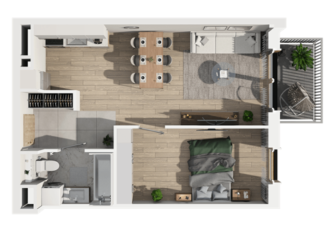 Plan 2 pok. 44m²