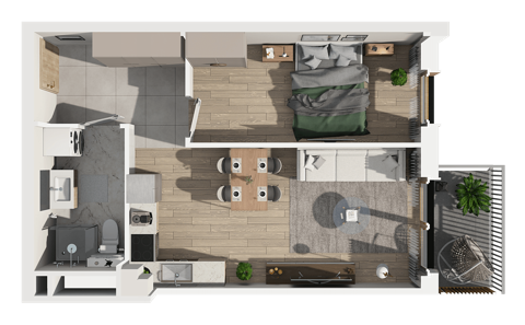 Plan 2 pok. 40m²