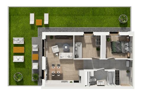 Plan 3 pok. 54m²