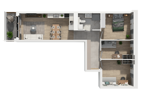 Plan 4 pok. 69m²
