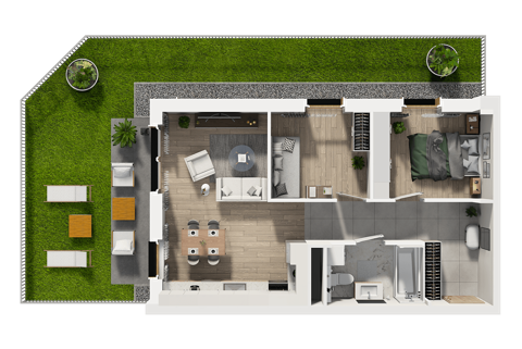 Plan 3 pok. 54m²