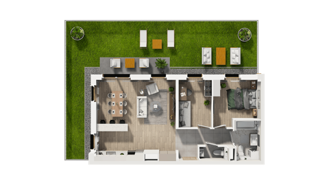 Plan 3 pok. 64m²