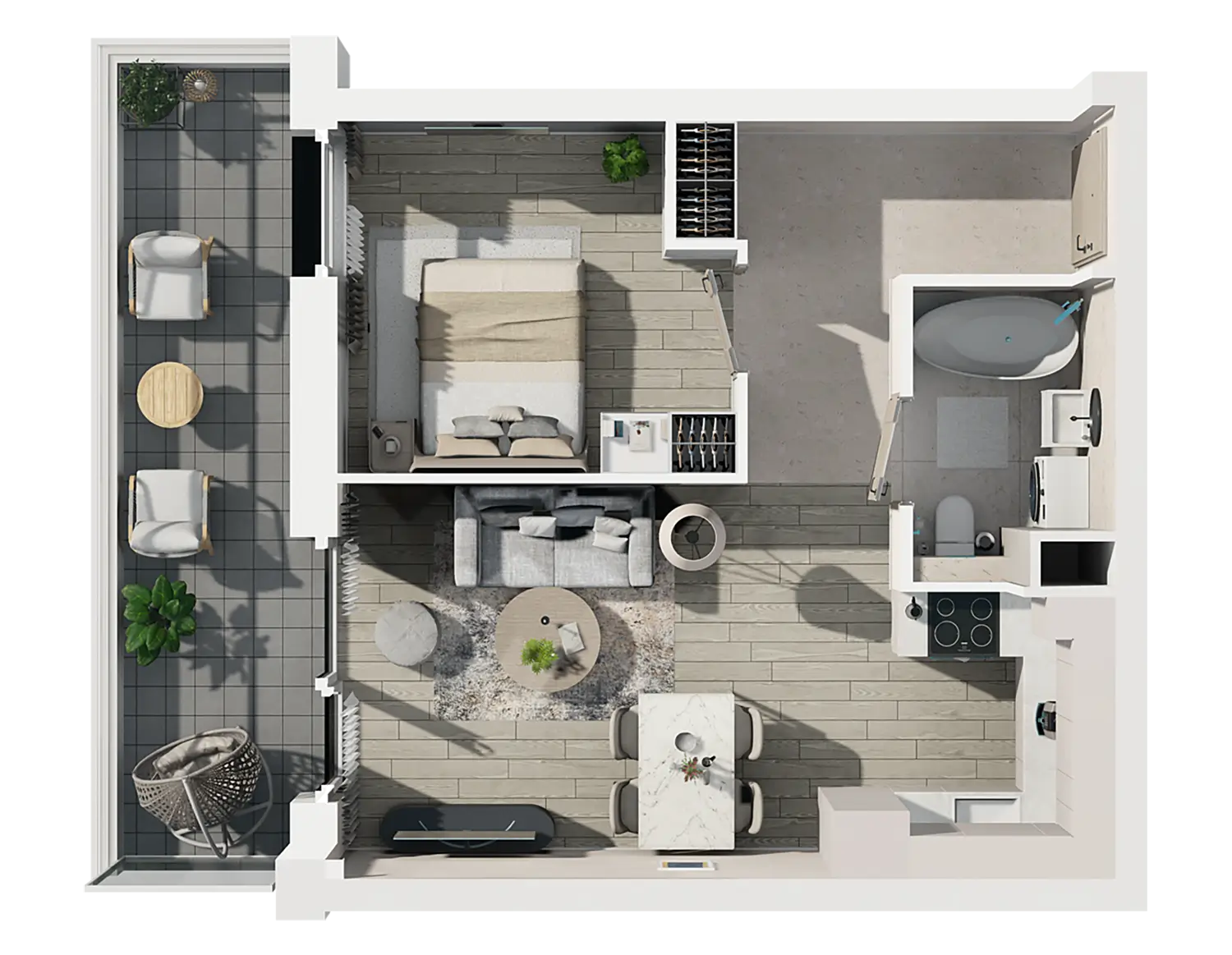 Plan 2 pok. 37m²