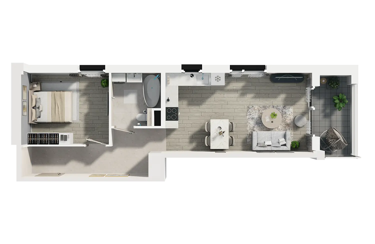 Plan 2 pok. 46m²