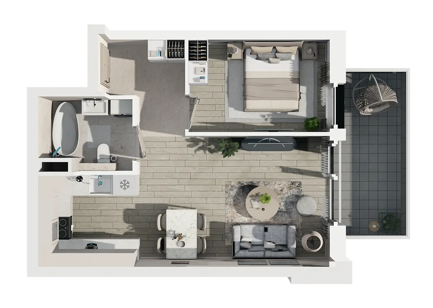 Plan 2 pok. 39m²