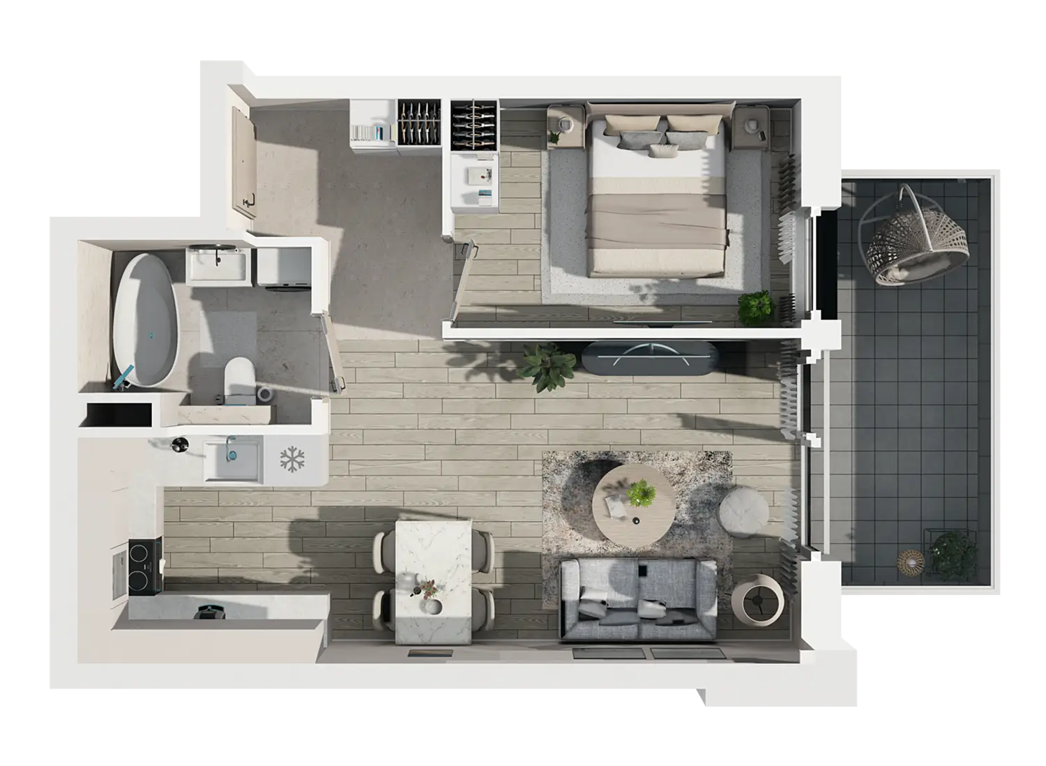 Plan 2 pok. 39m²