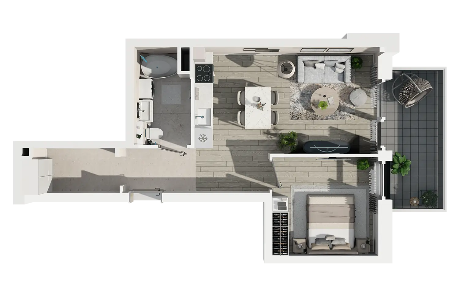 Plan 2 pok. 42m²
