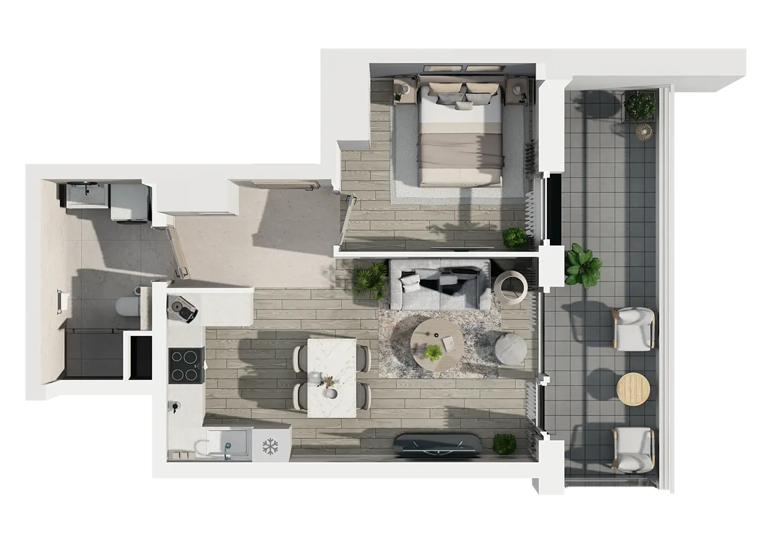 Plan 2 pok. 38m²