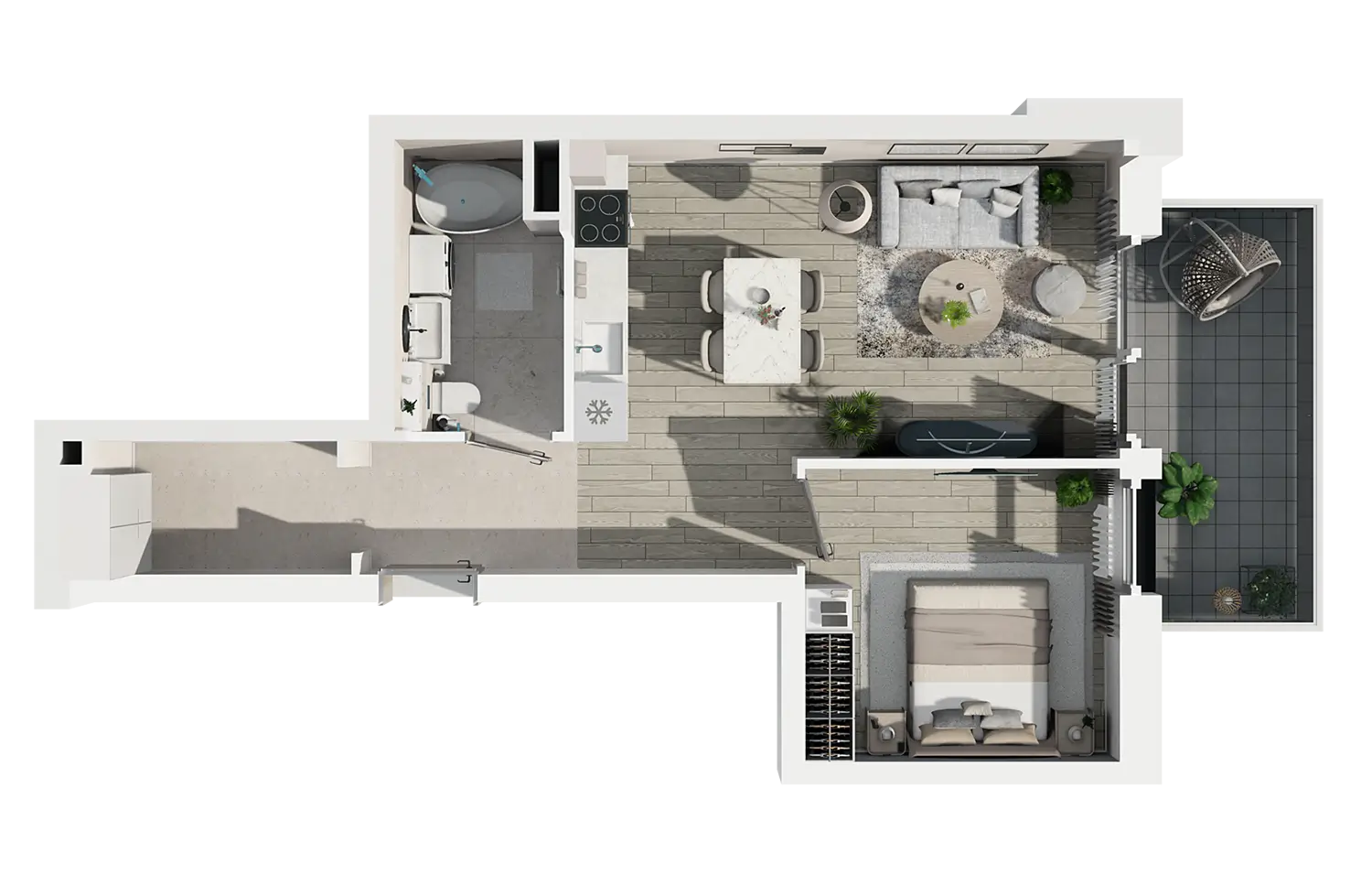 Plan 2 pok. 42m²