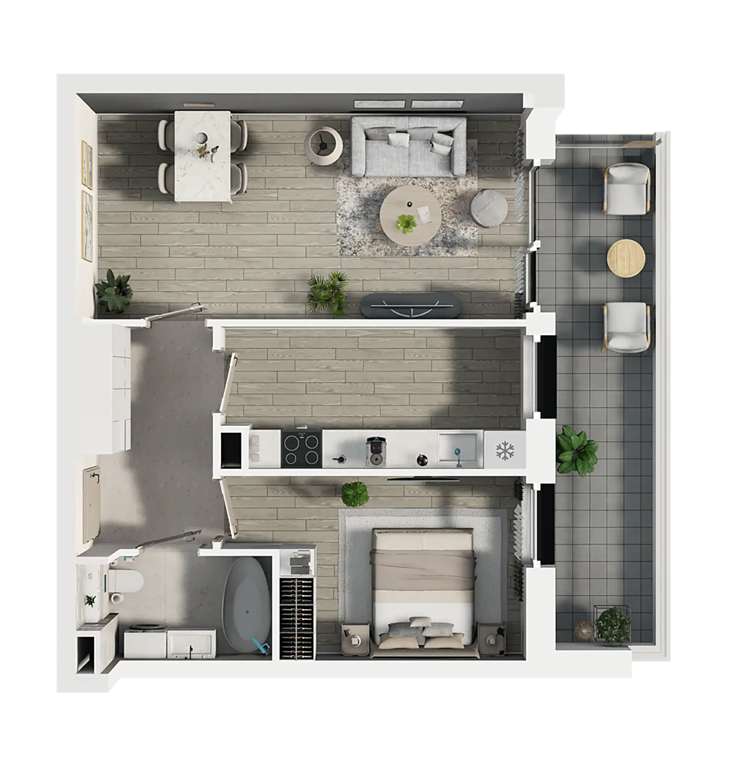 Plan 2 pok. 47m²