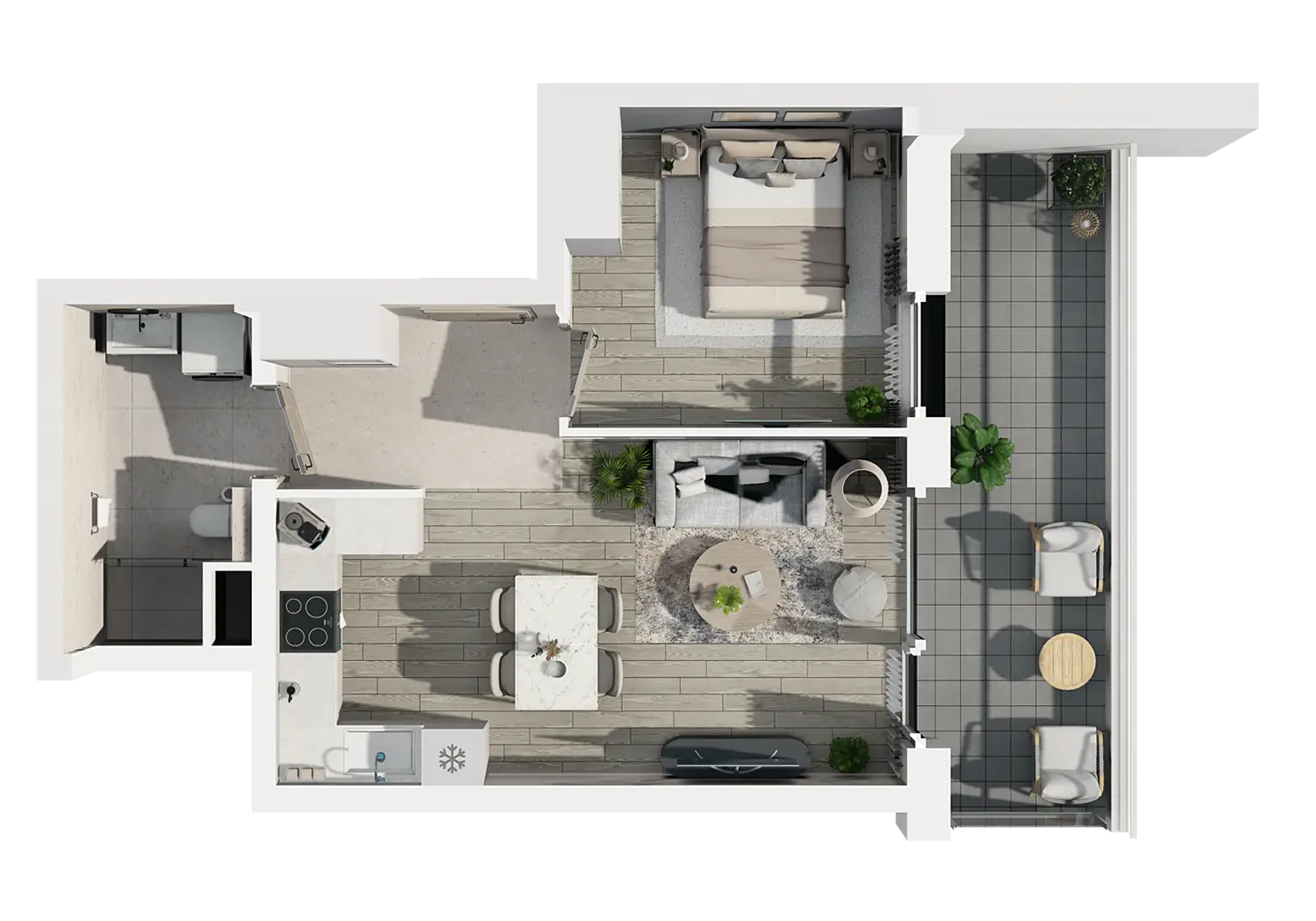 Plan 2 pok. 38m²
