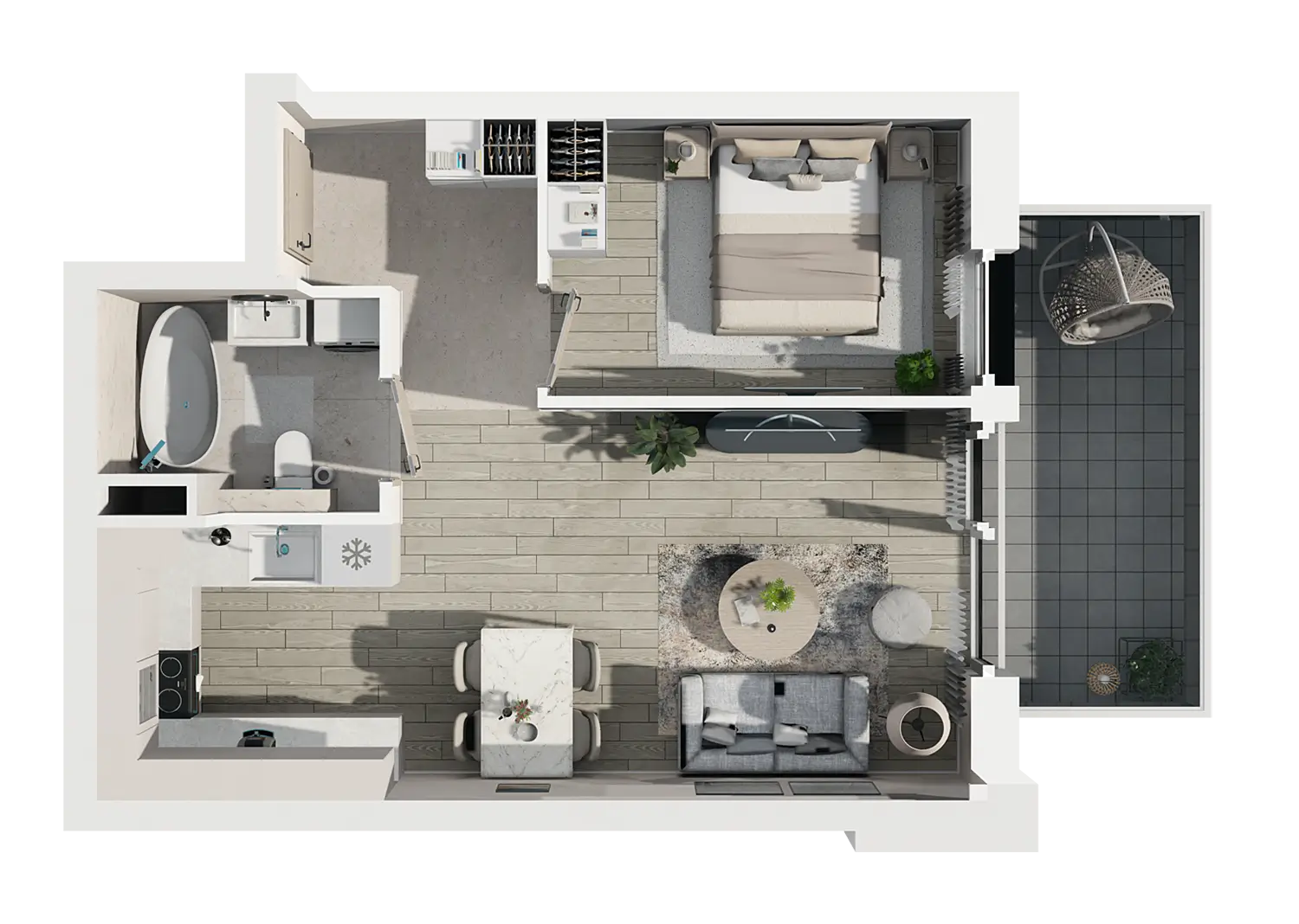 Plan 2 pok. 39m²