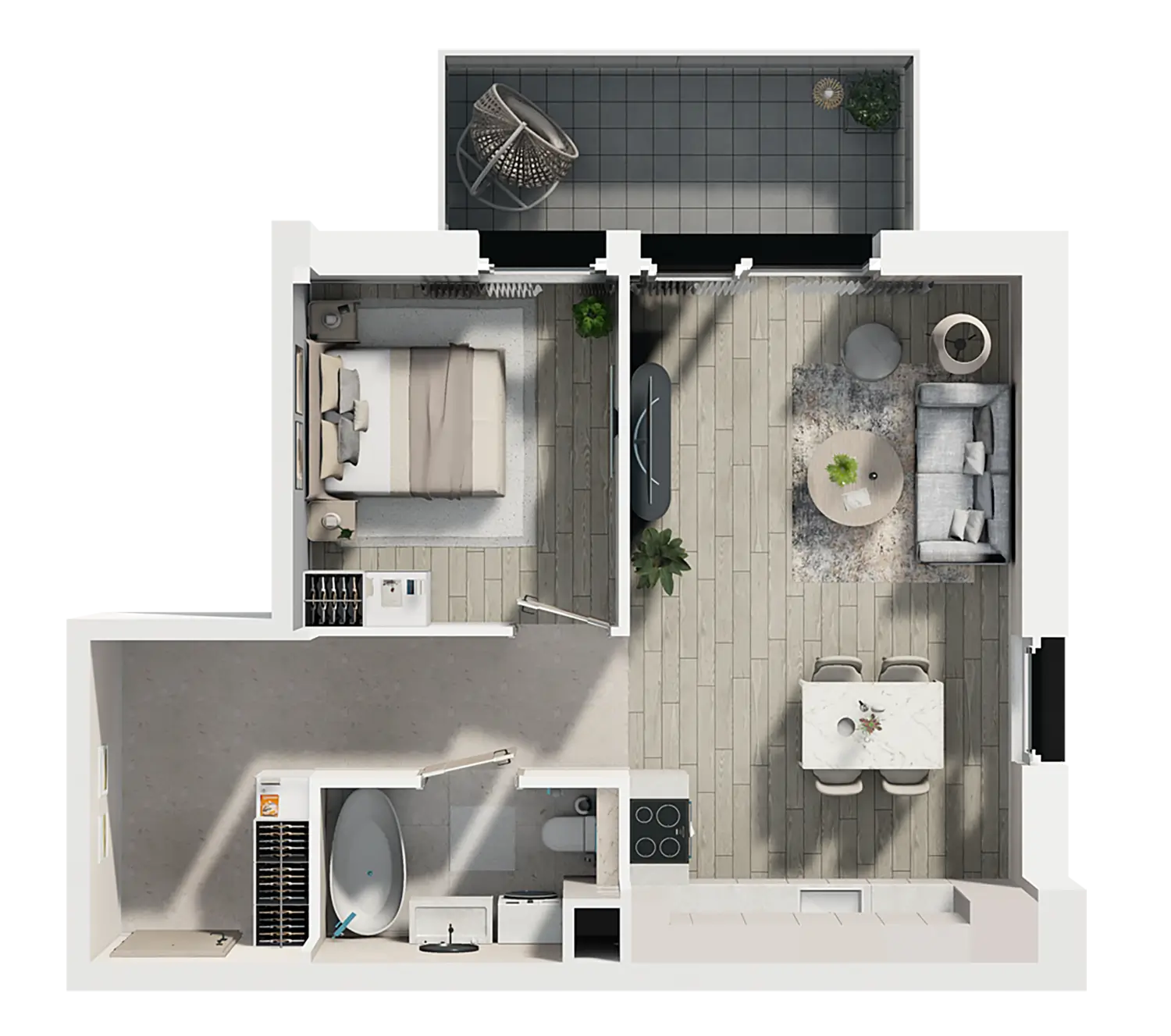Plan 2 pok. 44m²