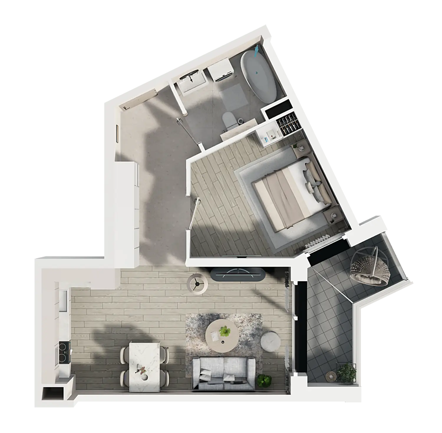 Plan 2 pok. 45m²