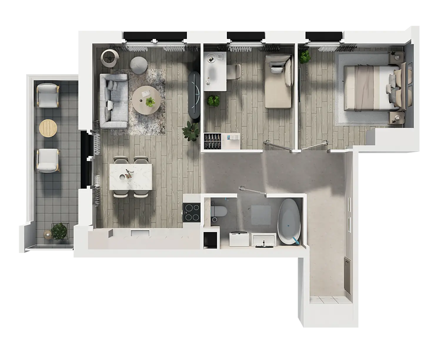 Plan 3 pok. 54m²