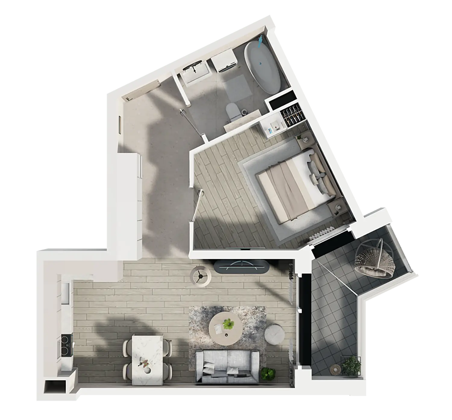 Plan 2 pok. 45m²