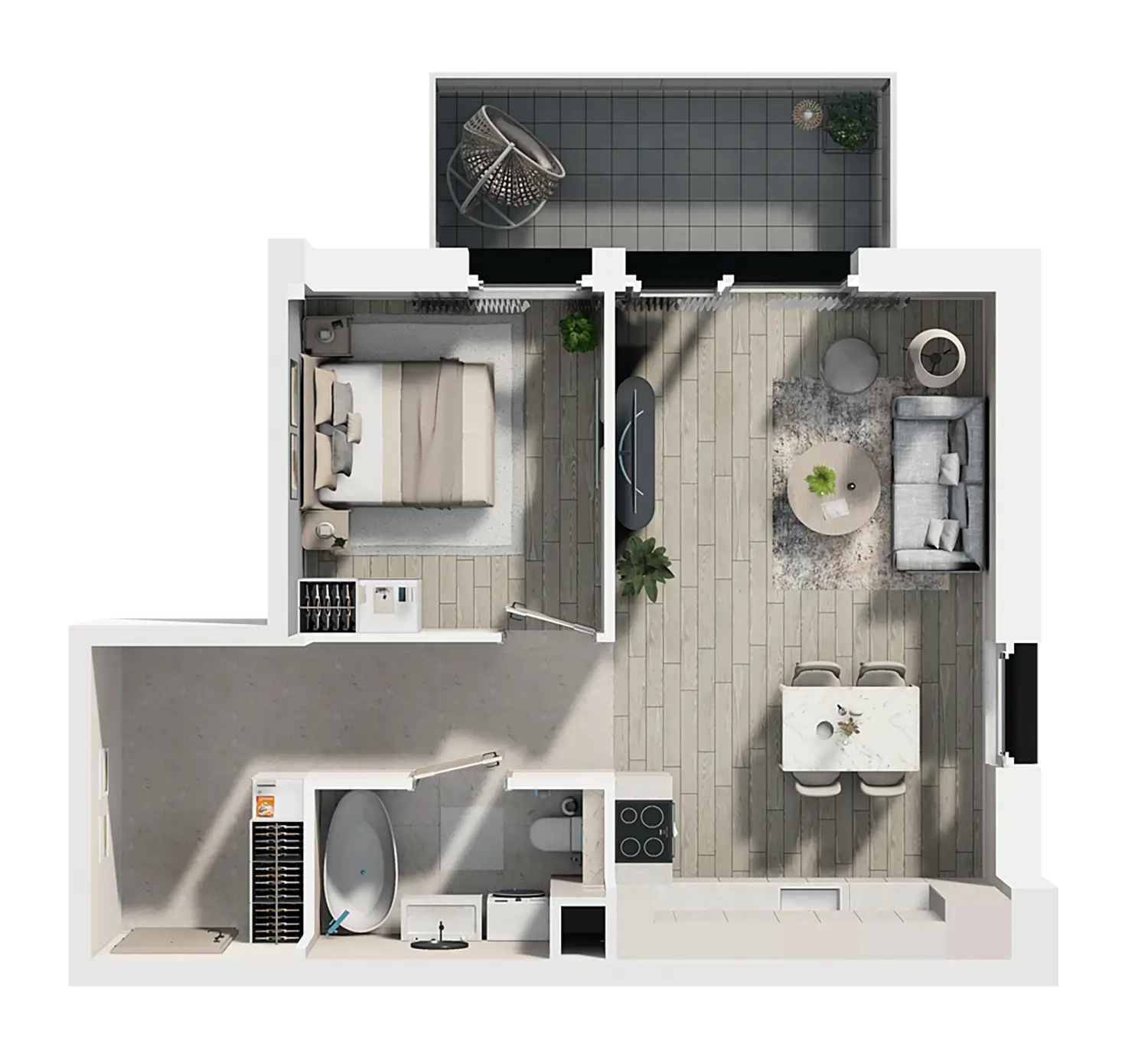 Plan 2 pok. 44m²