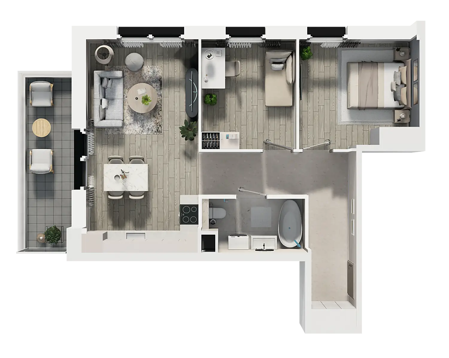 Plan 3 pok. 54m²