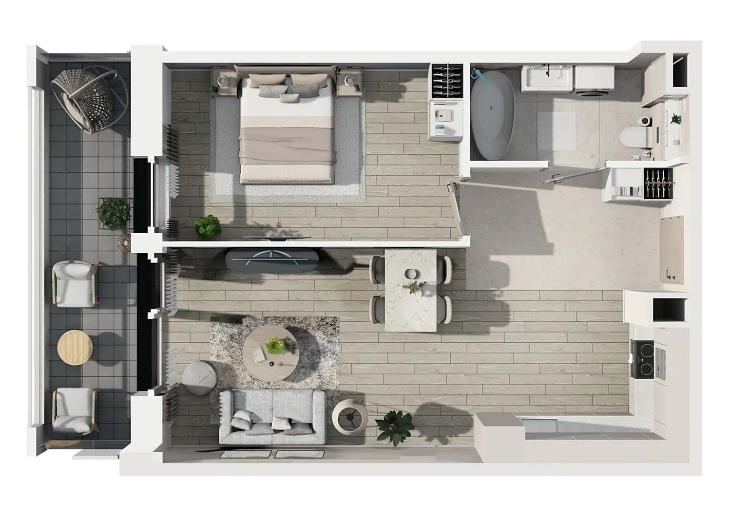 Plan 2 pok. 45m²