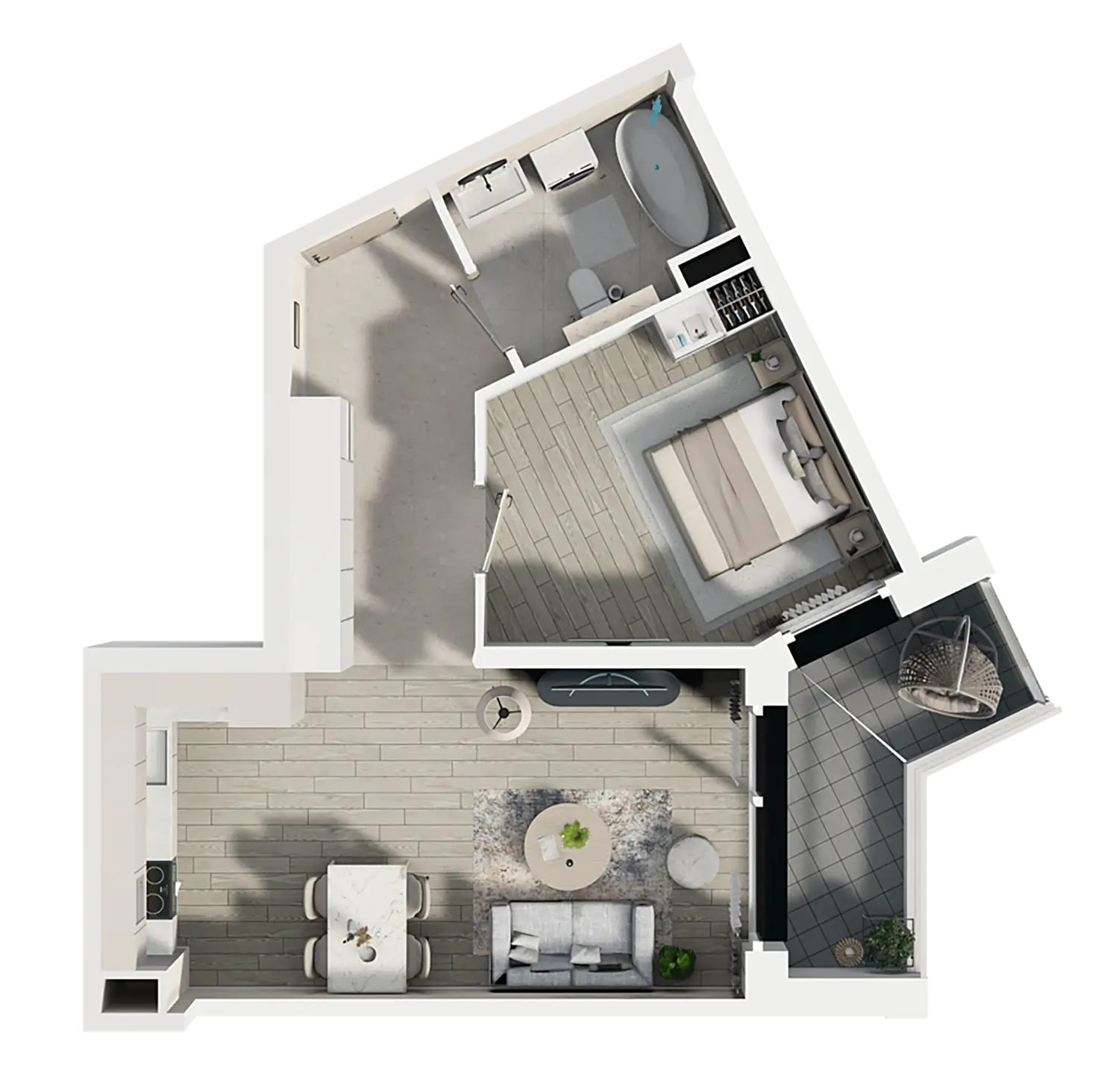 Plan 2 pok. 45m²