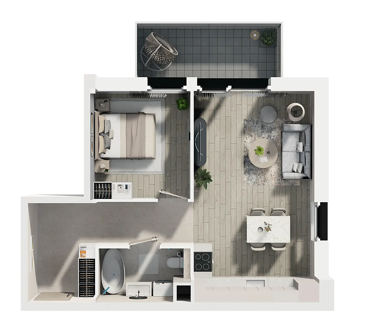Plan 2 pok. 43m²