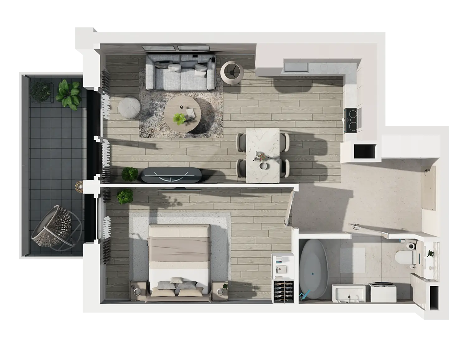 Plan 2 pok. 42m²