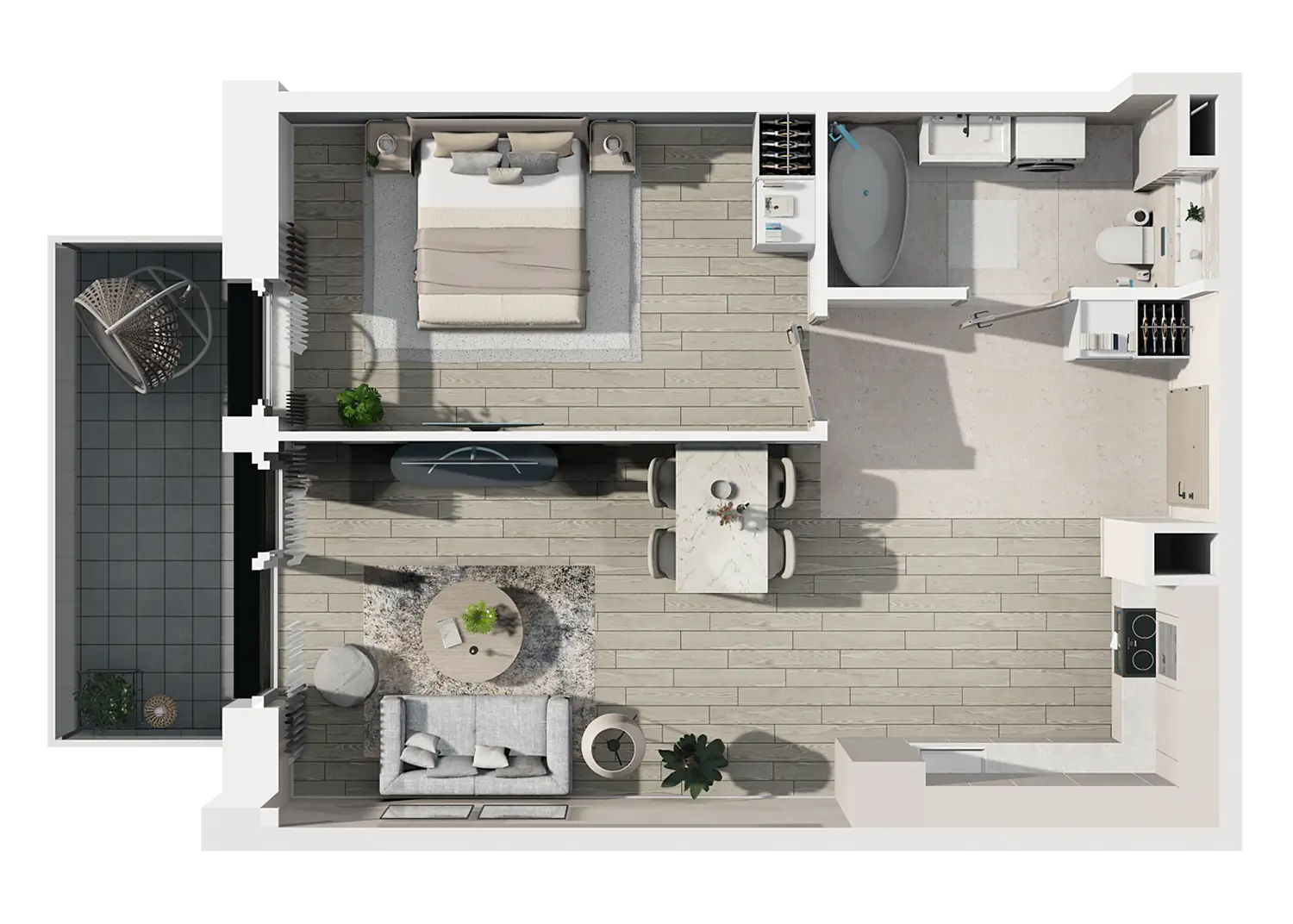 Plan 2 pok. 45m²