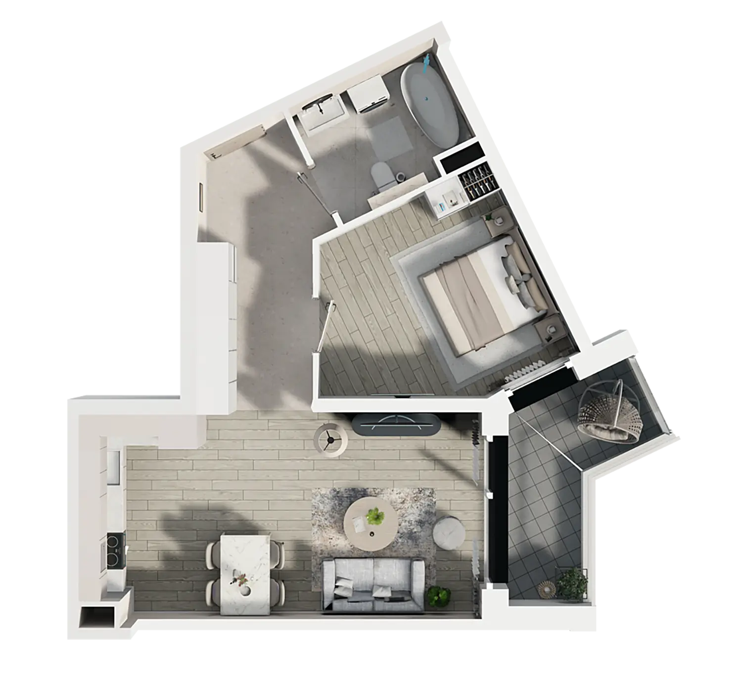 Plan 2 pok. 45m²