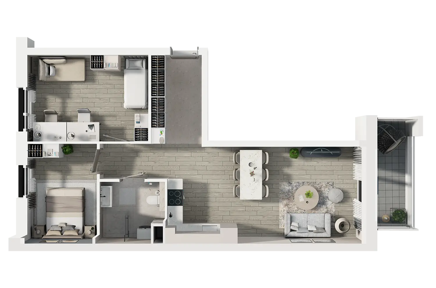 Plan 3 pok. 59m²