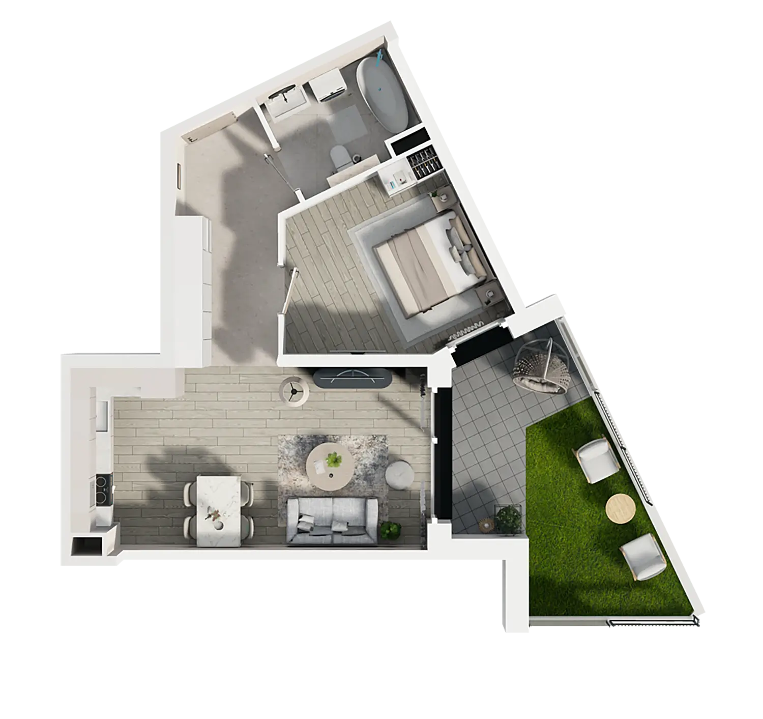 Plan 2 pok. 45m²