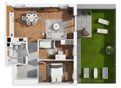 Plan 3 pok. 62m²