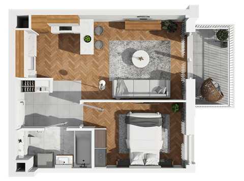 Plan 2 pok. 39m²