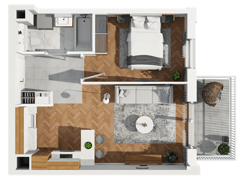 Plan 2 pok. 40m²