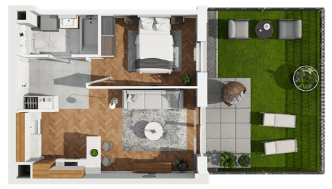 Plan 2 pok. 39m²