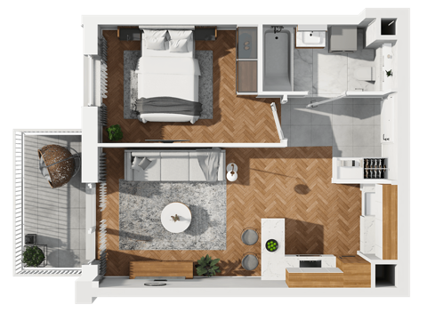 Plan 2 pok. 38m²