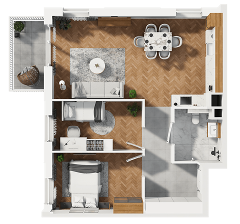 Plan 3 pok. 63m²
