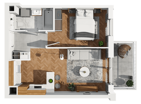 Plan 2 pok. 38m²
