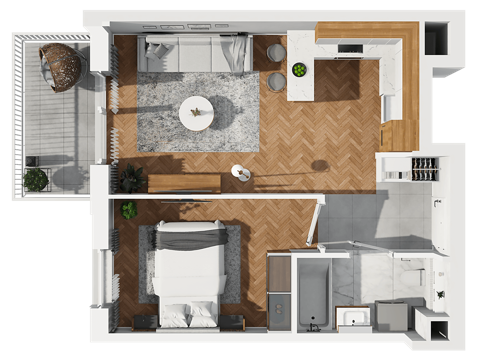 Plan 2 pok. 38m²