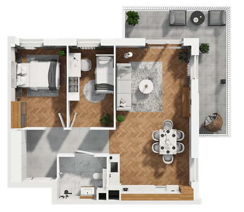 Plan 3 pok. 63m²