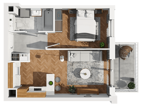 Plan 2 pok. 38m²