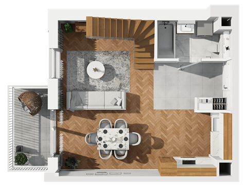 Plan 1 pok. 71m²