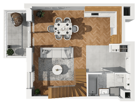 Plan 1 pok. 70m²