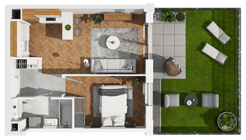 Plan 2 pok. 39m²