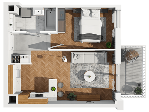 Plan 2 pok. 39m²