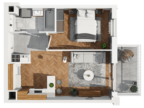 Plan 2 pok. 38m²